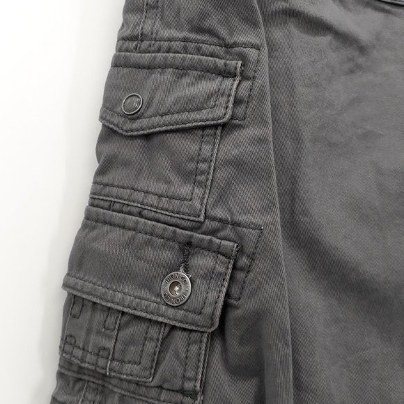 Iron Co. | Bottoms | Nwt Iron Co Belted Cargo Gray Stretch Shorts ...